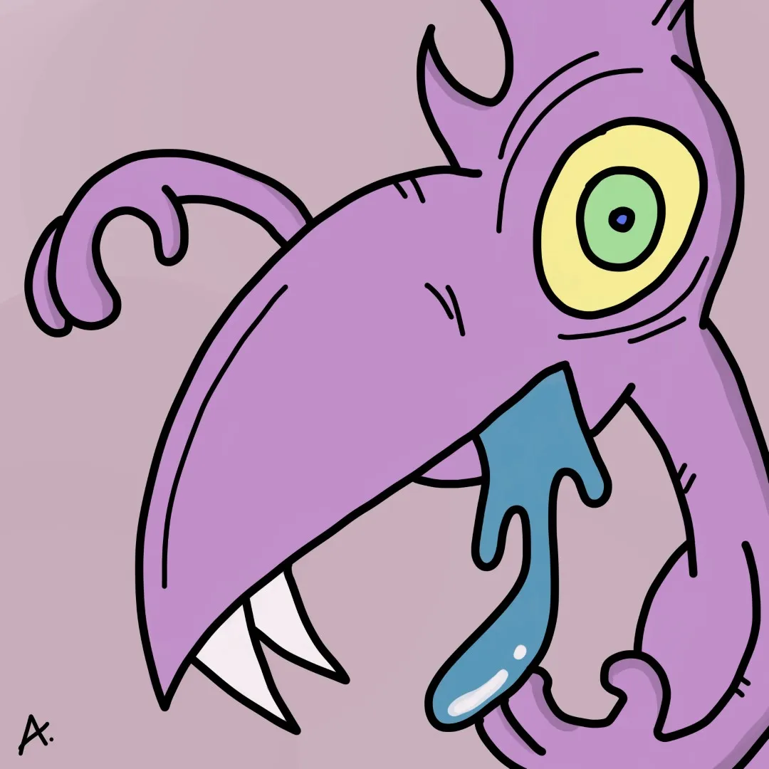 Contemplative bird character lost in deep colorful midnight thoughts and wonder