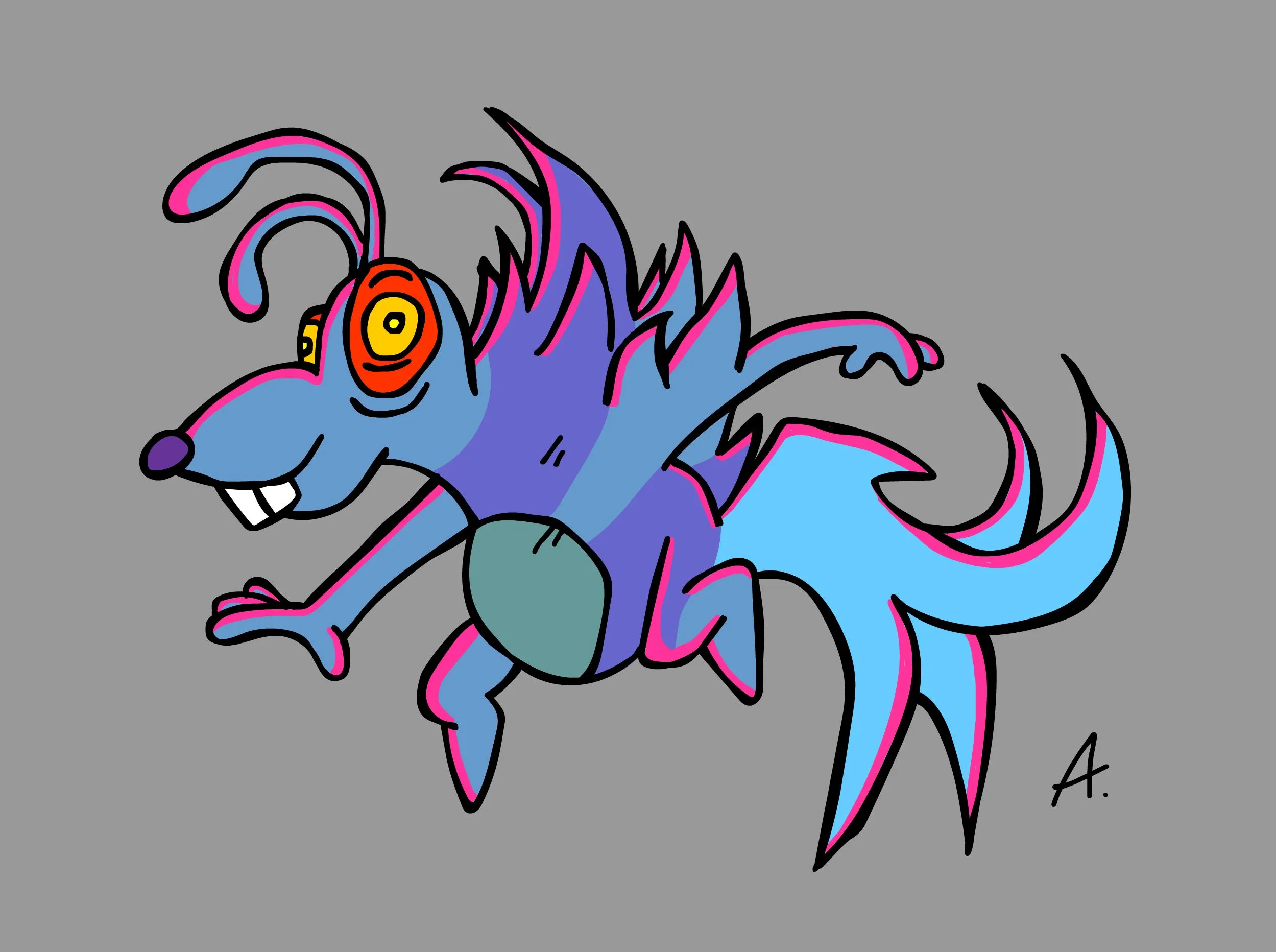 Purple blue squirrel