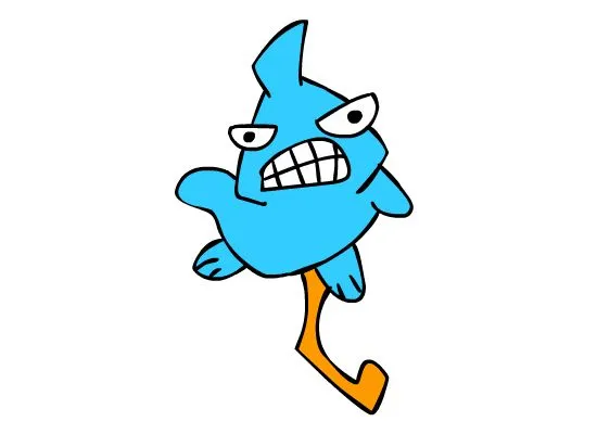 Vibrant cartoon character named Cloro with a vivid colorful and quirky bold design