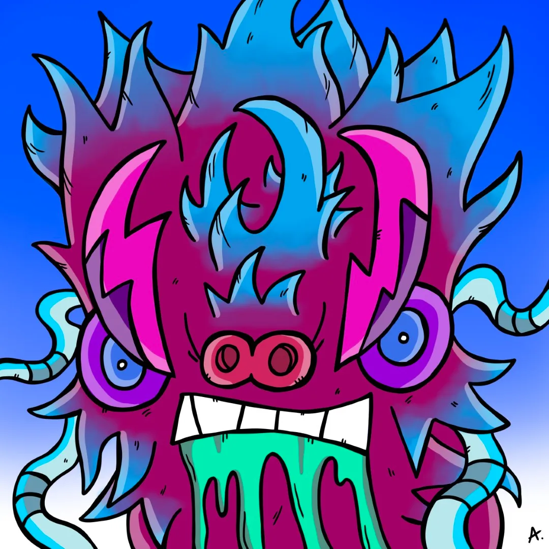 Futuristic character awakening with cybernetic enhancements and glowing neon circuits