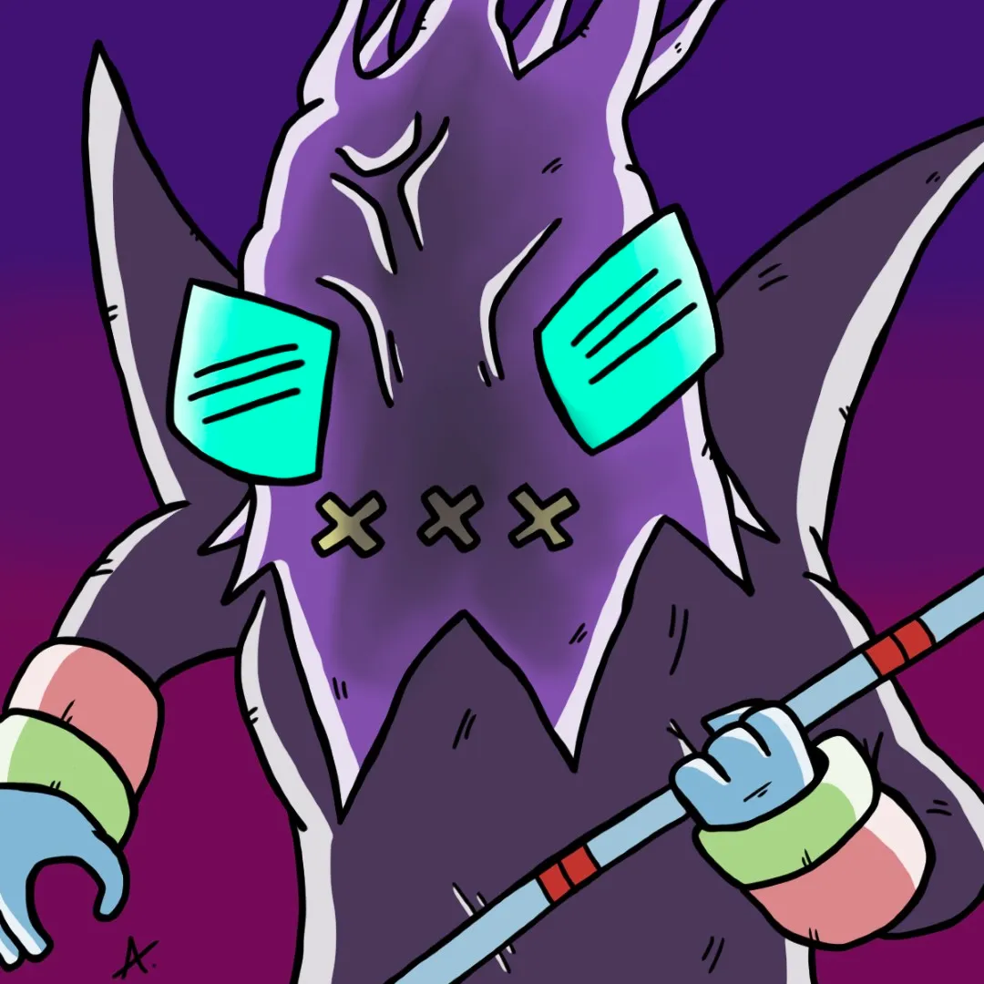 Fierce predator character on an intense colorful hunt through wild terrain