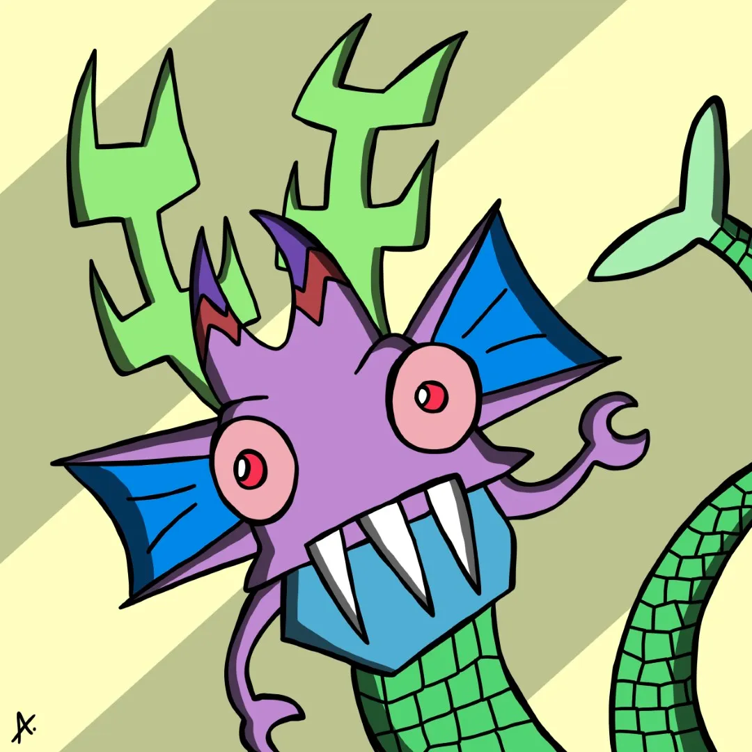 Bold mermaid character in a dramatic standoff between good and evil forces