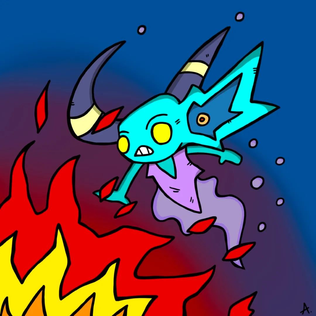 Character undergoing a powerful colorful revival and dramatic rebirth transformation