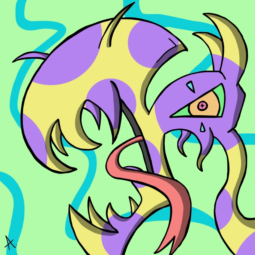 Cheerful cartoon character enjoying a lazy colorful Saturday morning at home