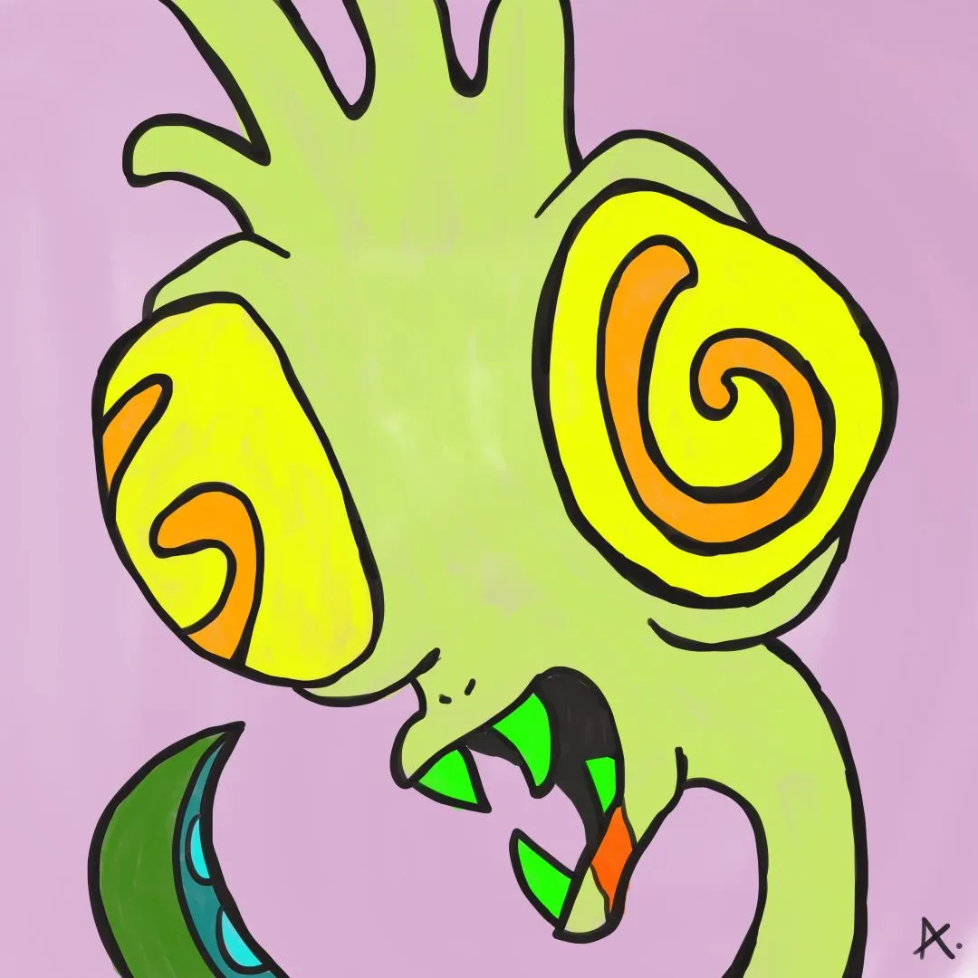 Confused snake like monster