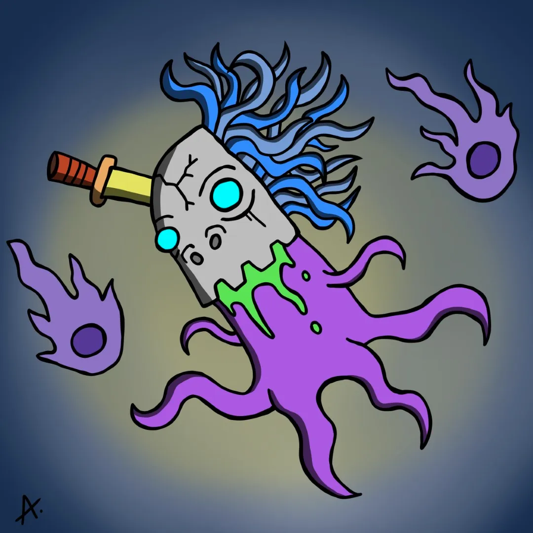 Mystical character casting a powerful magical spell with swirling colorful energy