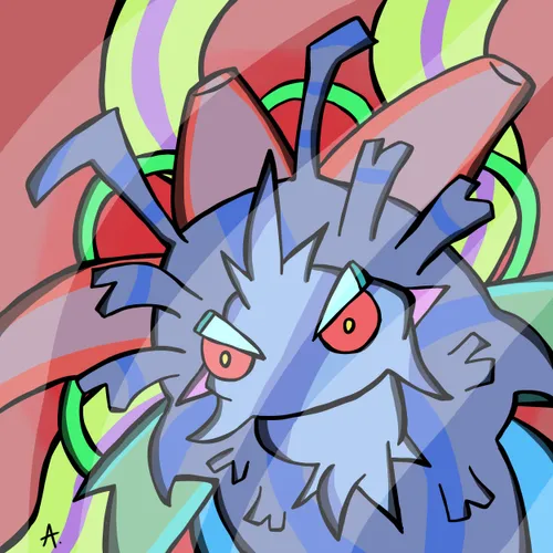 Digital illustration of a menacing abominable creature with a fierce expression