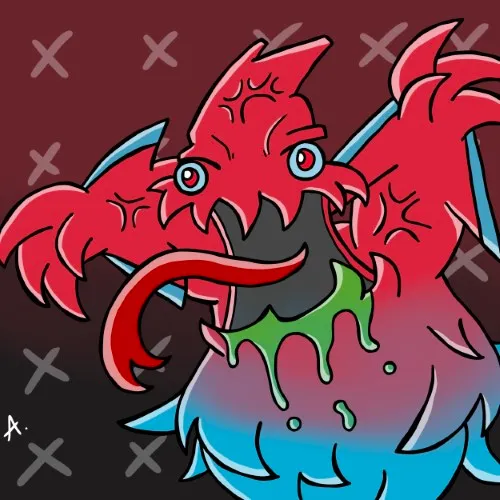 Wild embodiment of pure chaos with swirling colors and frantic destructive energy