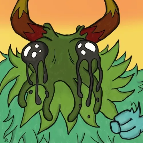 Cthuluh like monster crying because it's missing the ocean