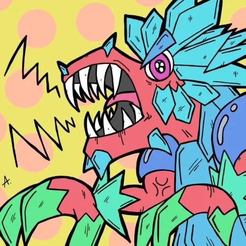 Icy warrior character radiating frozen rage as herald of an endless winter storm