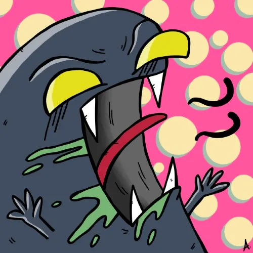 Ghostly characters facing off in a dramatic spectral showdown with bold vivid colors