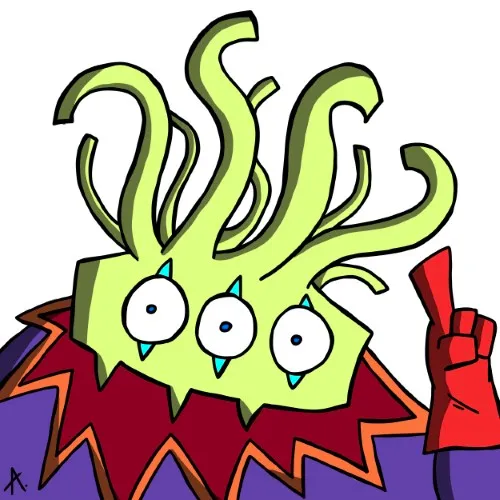 Wise ancient character radiating knowledge and calm with a glowing colorful aura