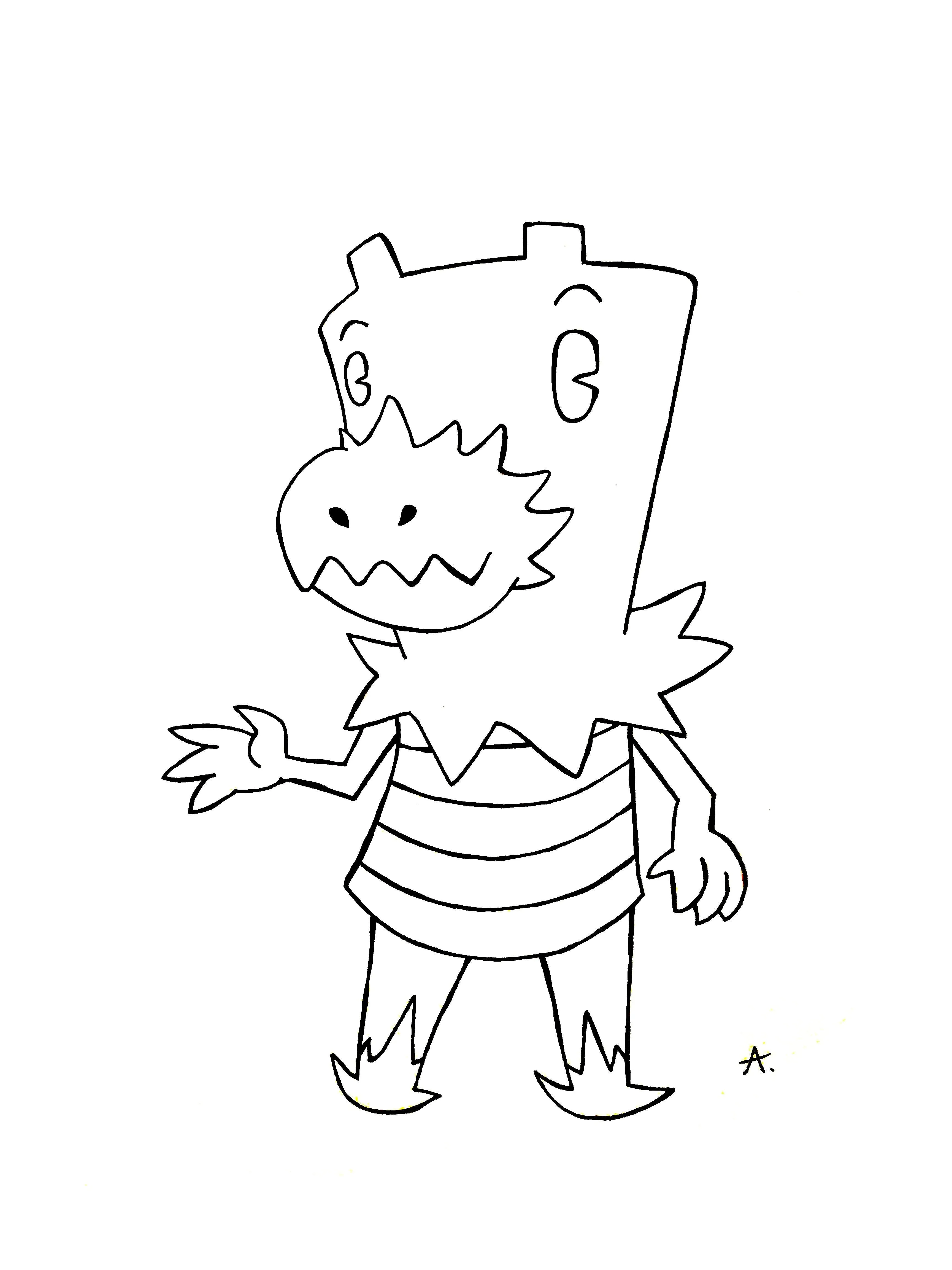 Ink drawing of a character hilariously struggling with being their own boss at work