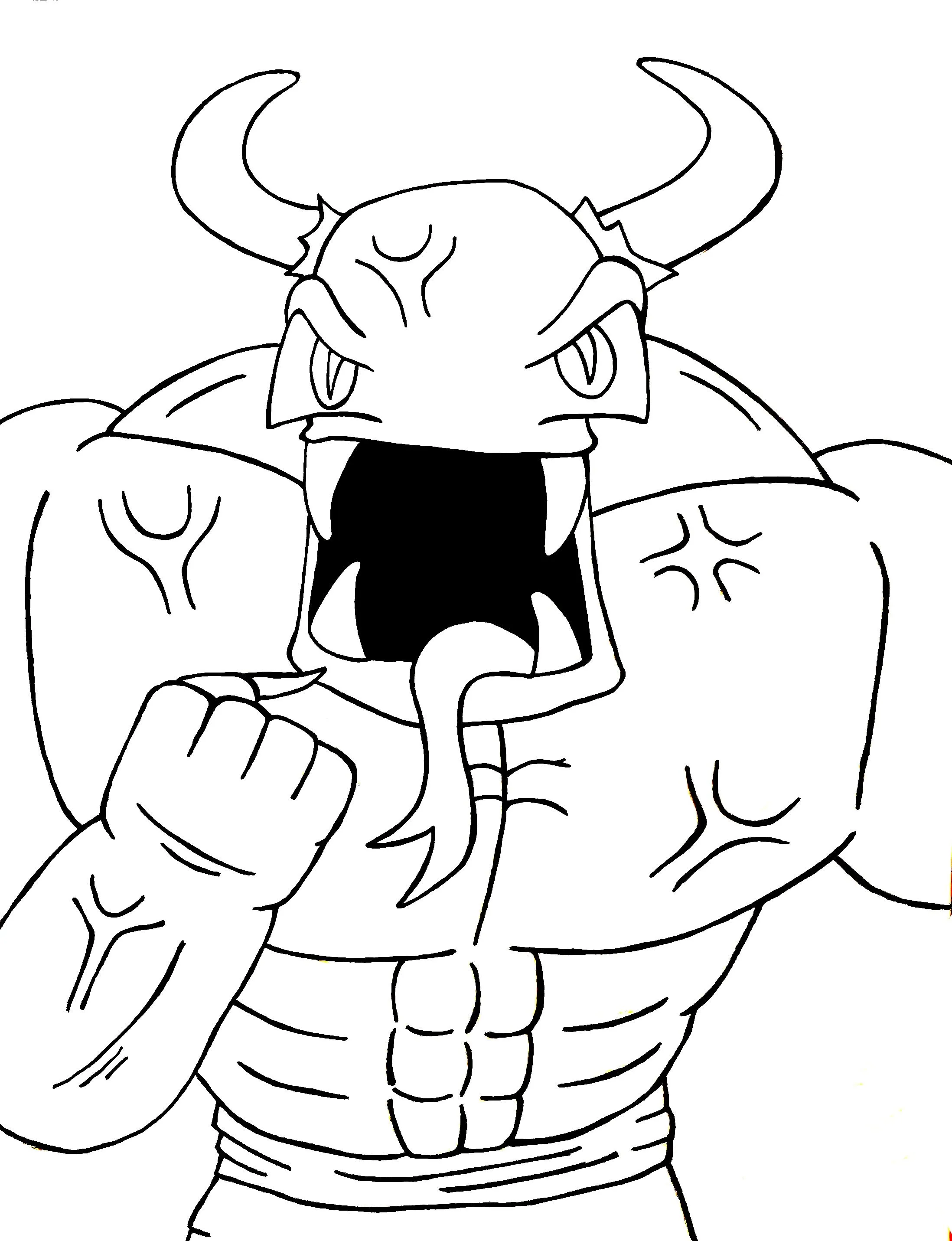 Ink drawing of ominous gates of hell with demonic creatures guarding the entrance