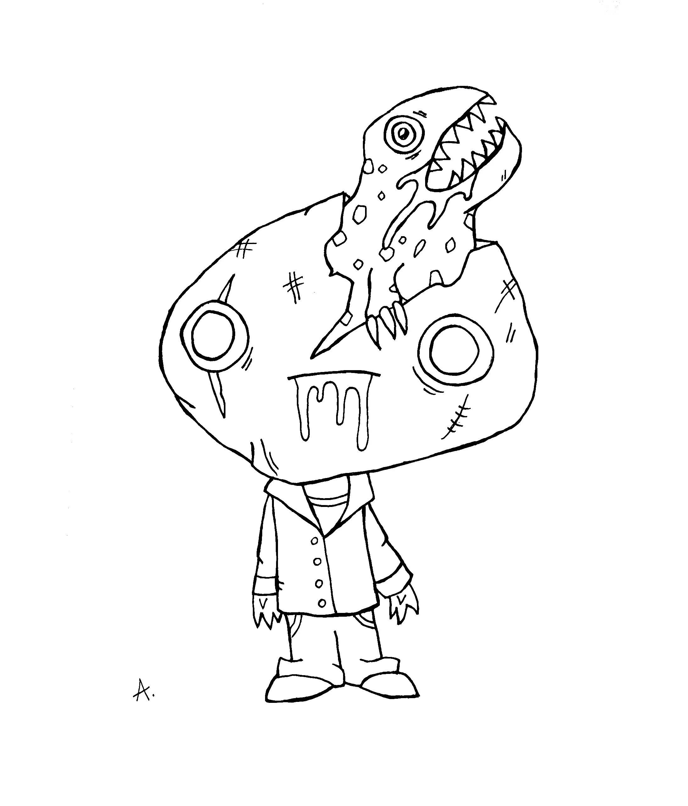 Ink drawing of prehistoric dinosaur creatures roaming a wild Jurassic era landscape