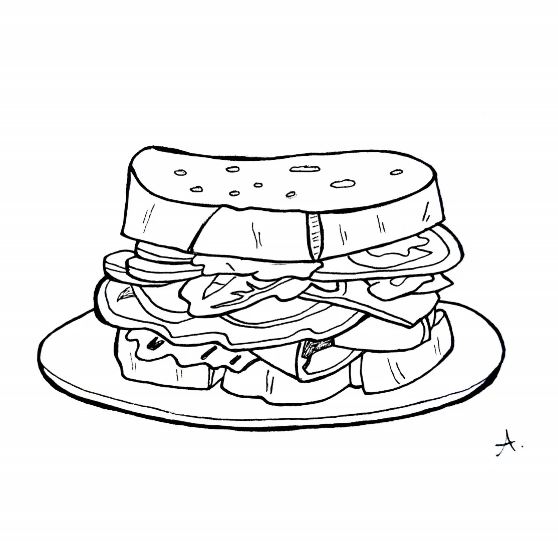 Ink drawing of a delicious-looking cartoon creature that appears irresistibly tasty to others