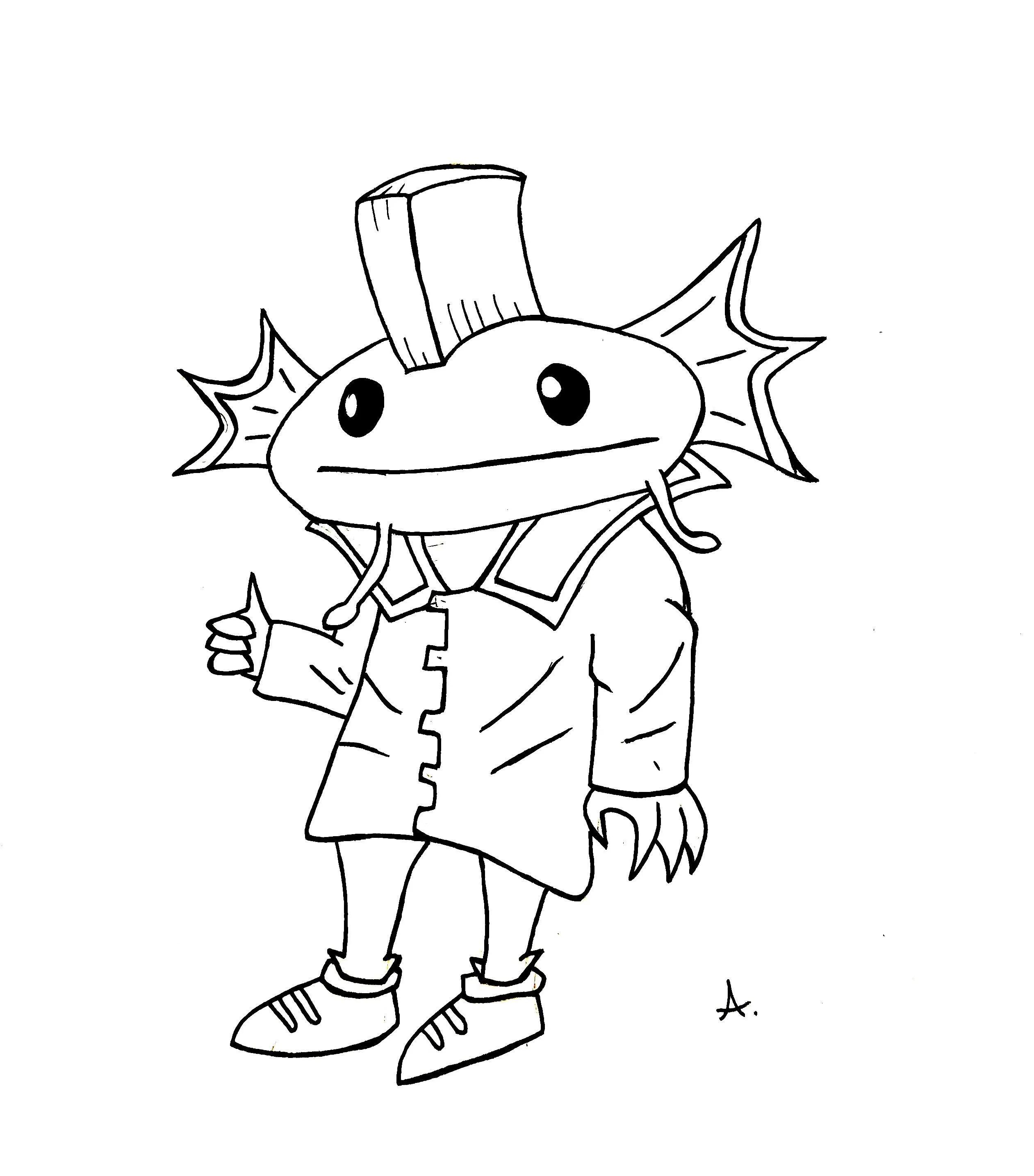 Ink drawing of lost cartoon characters wondering where to go from their current spot