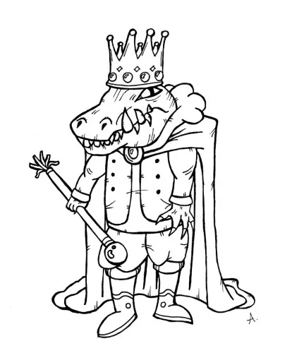 Ink drawing of a cartoon character shocked and horrified by something absurdly overpriced