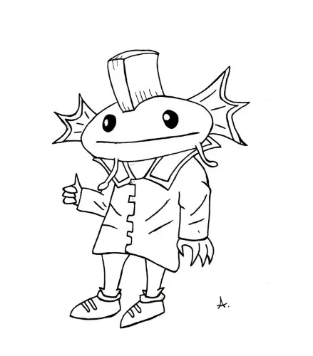 Ink drawing of lost cartoon characters wondering where to go from their current spot