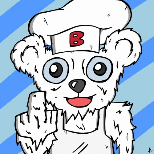 Cartoon illustration of Osito Bimbo, the small white bear mascot of the Mexican bakery brand Bimbo